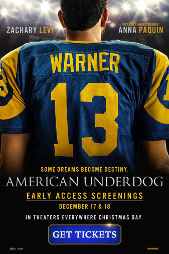 American Underdog Early Access Movie Times & Info